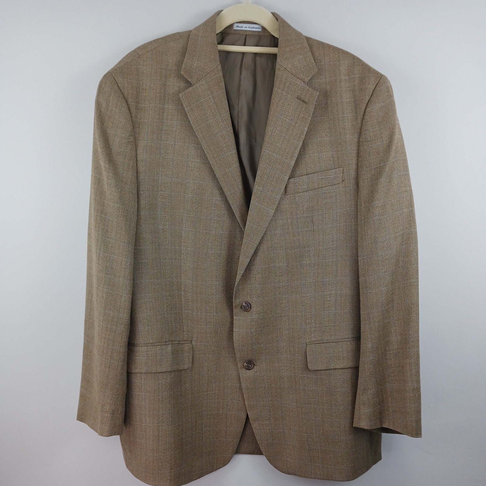 Chaps Tan Blazer Suit Coat Mens Sz 44L - image 1