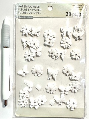 Paper Flowers Butterflies Stickers Scrapbooking Journal Card Recollections
