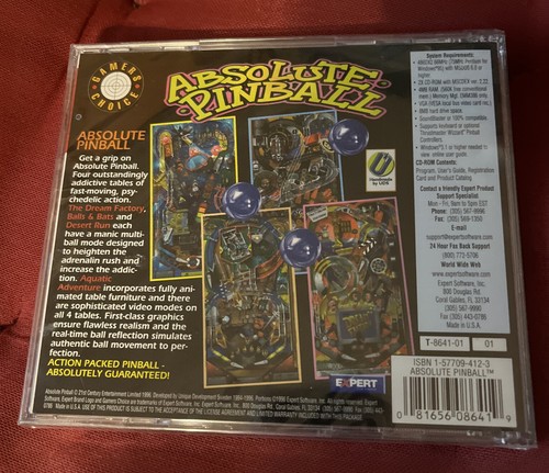 Absolute Pinball PC Game - Vintage - Gamers Choice - 1996 (NEW & SEALED) - Picture 4 of 6