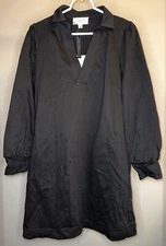 Pomander Place Tuckernuck Black Bradley Knit Polo Dress - Size Medium
