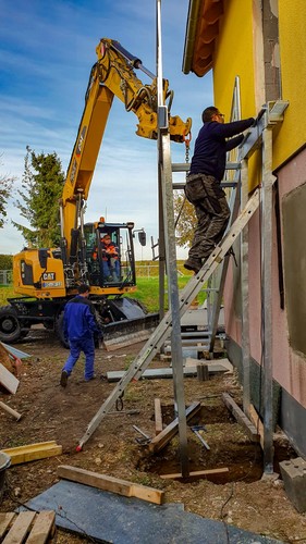 Podesttreppe Außen Kindersicher Vollverzinkt 1,2 Laufbreite 3,0m Hauptreppe - Bild 7 von 9