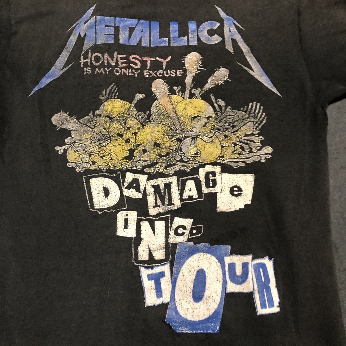 86-87 Metallica Damage Inc. Tour Tshirt Vintage Original Pushead