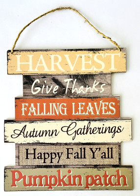 Harvest Sign Give Thanks Autumn Happy Fall Y'all Pumpkin Patch Thanksgiving 