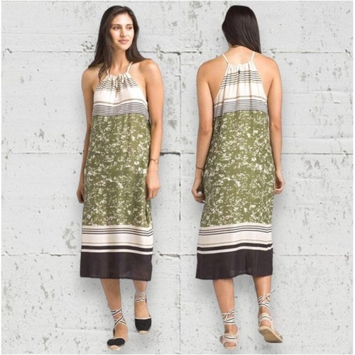 Prana Parisol Midi Cardo Canopy Dress Green Med