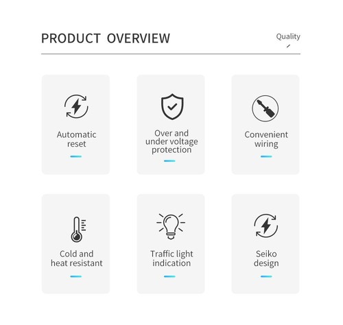 Riel Din Recuperación Automática Reconexión Sobre Bajo Tensión Protección 40a 60a 230v - Imagen 8 de 11