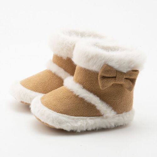 Baby Girls Boys Newborn Toddler Soft Shoes Warm Ankle Boots Fur Lined Winter US - Picture 16 of 20