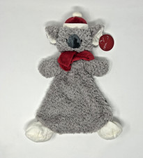Demdaco Christmas Koala Plush Lovey Rattle Baby Security Blanket 14 Inches