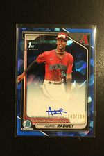 2024 Bowman Chrome Sapphire Adriel Radney 1st Bowman Auto 143 /199 Diamondbacks