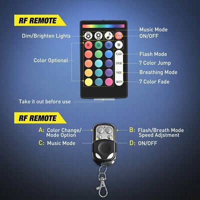 10x RGB LED Rock Lights Kit With App & Remote Control – Underbody Neon For Ford F-150 F-250 F-350 & More