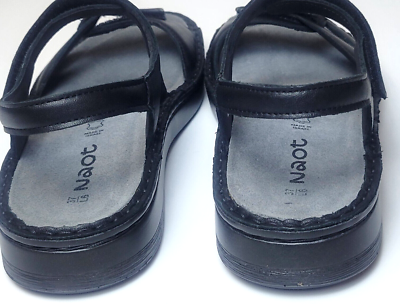 Naot Womens Evora Jet Black Leather 40 | eBay