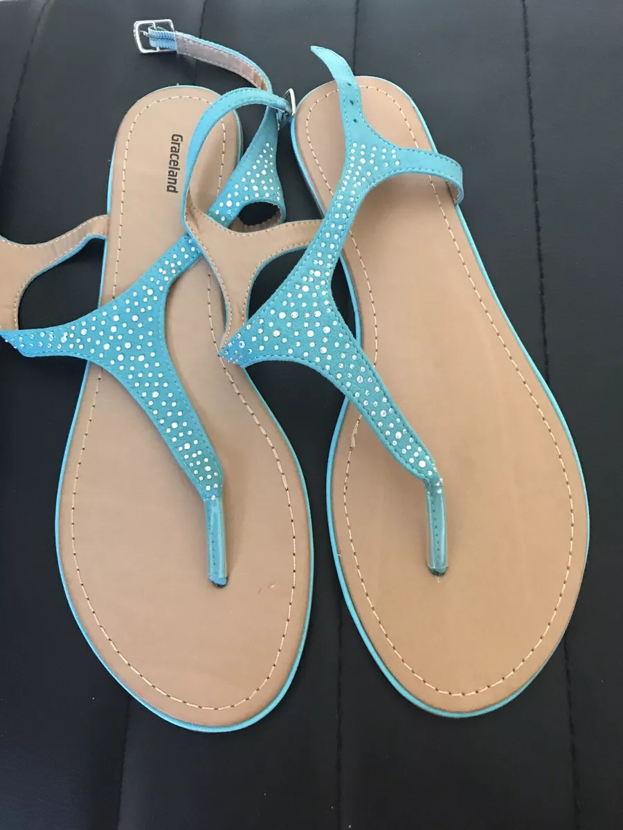 Women s UK6 Graceland Toe Post Sandals Turquoise