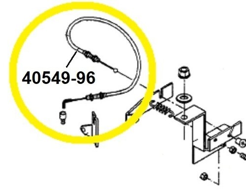 Columbia Par Car Throttle Cable, carburetor to governor 19" 1996 up gas 40549-96 - Picture 3 of 3