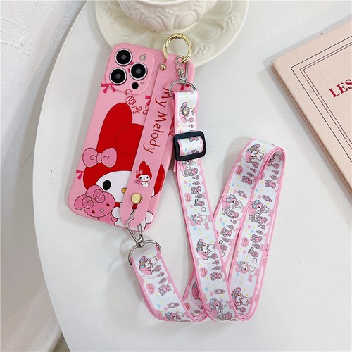 Phone Case Suitable for Apple IPhone Cover Pink Cute Cat with Rope Shockproof - 第 3/11 張圖片