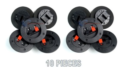 10 PACK SPEAKER BOX ENCLOSURE TERMINAL CUPS W/ SPRING CONNECTORS
