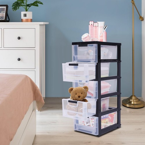 5 Layers Modern Storage Cabinet Clothes Storage Box Organizer 30cm*40cm*84cm NEW