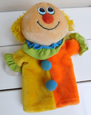 Dakin Plush Bald Head 11" Clown Puppet w/ Yard Hair Around Sides Vintage 1982