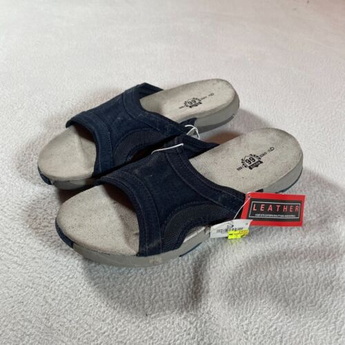 Route 66 Sandals Womens 9 Blue Slides Beach Summer Slip On Ocean Flip Flop New