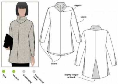 Style Arc Schnittmuster Mavis Tunika Top Damen Größen 4-16