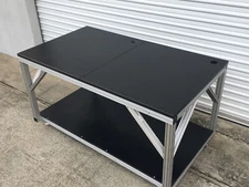 Heavy duty aluminum workbench on casters