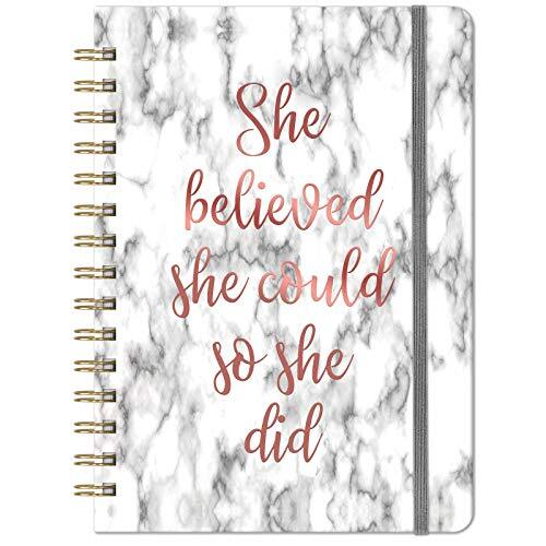 Ruled Notebook/Journal - Spiral Notebook with Premium Thick Paper, black white