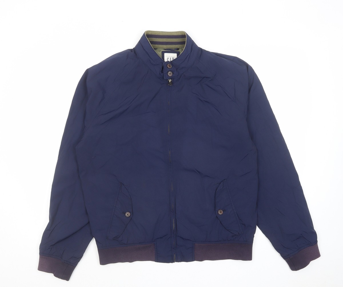 Bomber Jacket Gap Navy Blue Jacket GAP Men's Bomber Jacket Large