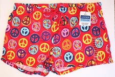 Ladies Under Disguise Peace Sign Sleep Shorts Size Small