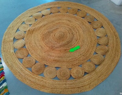 NATURAL 6'-0'' x 6'-0'' Broken Thread Rug, Reduced Price 1172774515 NF364A-6R