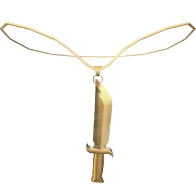 ROBL0X Toys Gold Knife Necklace Toy Code ONLY *Sent in Messages