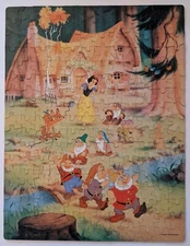 Vintage Golden WALT DISNEY'S SNOW WHITE 200 pc Jigsaw Puzzle 4716 Seven Dwarves