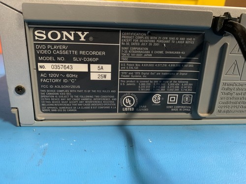 Sony SLV-D370P VHS/DVD Combo Player Videorecorder 4-Kopf HiFi keine Fernbedienung - getestet - Bild 9 von 9