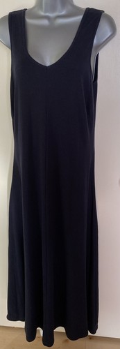 Vintage Katherine Hamnett dunkelblau Jersey Midikleid Größe 16