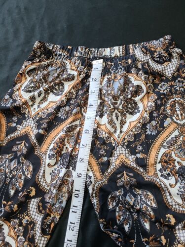 42POPS Leggings Donna Nero Stampa Arabesca - Taglia S/M, Morbidi ed Elasticizzati - Foto 8 di 9