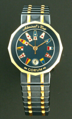 Corum Admirals Cup Navy Steel/Gold 18K 750 Luxury Ledie's Watch 39.610.31 V-52