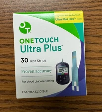One Touch Ultra Plus 30ct Test Strips (New) 05/2026+