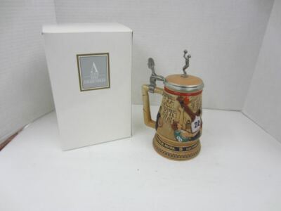 Vintage 1993 Avon A CENTURY OF BASKETBALL Lidded Beer Stein Sports