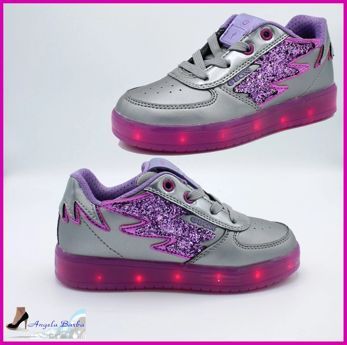 Geox light hotsell up sneakers