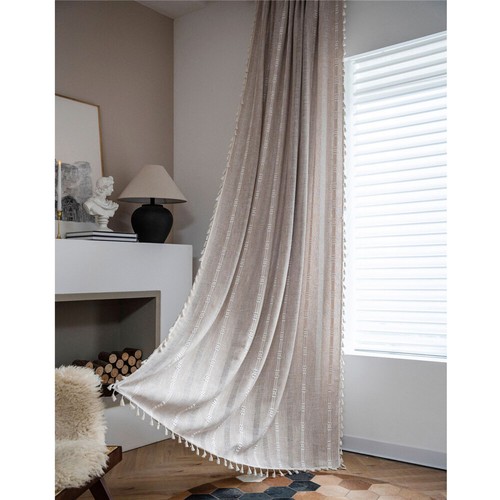 Treatment Curtain Living Room Vintage Tassel Curtain Bedroom Window Drape - Bild 31 von 40