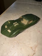 Vintage 1960's 1/24 Scale Slot Car Body -Factory Green LANCER Corvette Body -