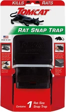 Tomcat Rat Snap Trap, 1 Rat Size Trap - Reusable - Effectively Kill Rats
