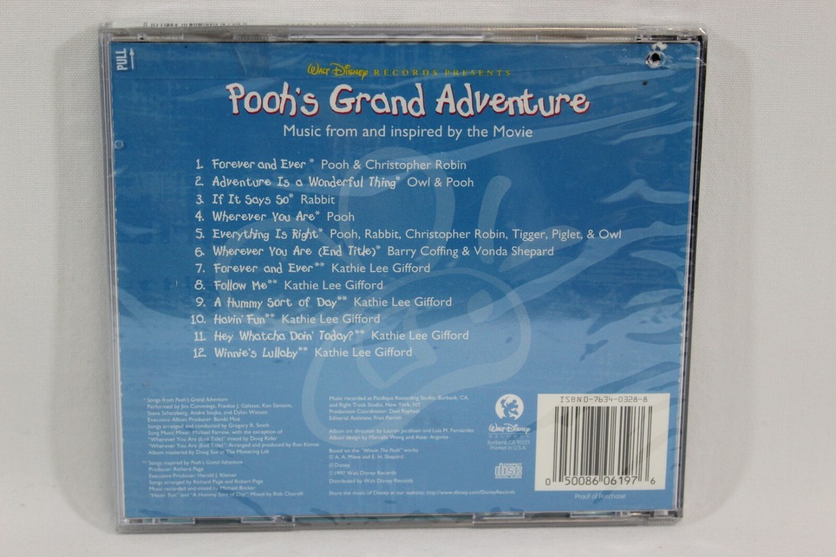 Walt Disney Pooh's Grand Adventure Music from Movie CD Kathie Lee