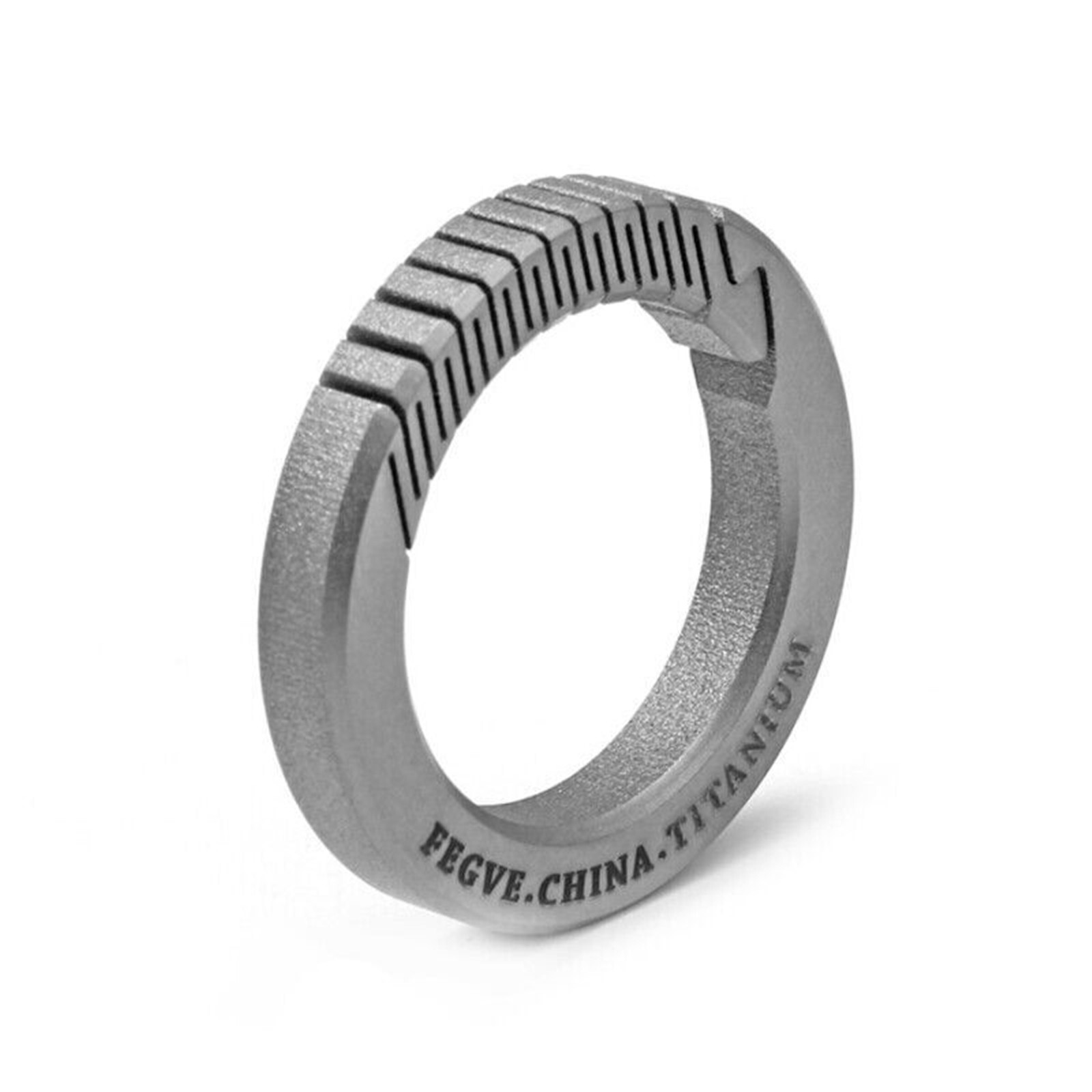 Aleación de Titanio EDC Porable Llavero Anillo Mosquetón Llave Cinturón Cintura Hebilla Colgante