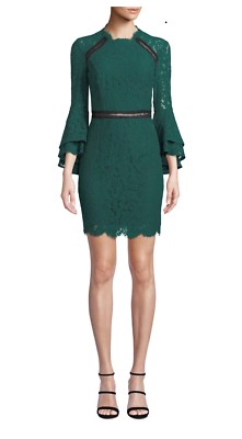 Bardot High-Neck Ruffle-Sleeve Lace Body-Con Dress, Size S | eBay Bardot High-Neck Ruffle-Sleeve Lace Body-Con Dress, Size S | eBay