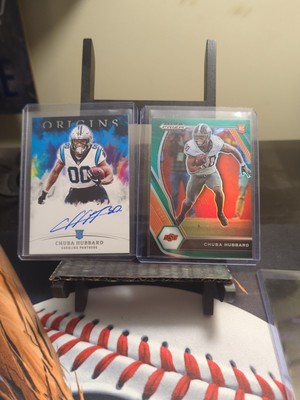 2021 Origins Chubba Hubbard Auto RA-CH And Prism Draft Picks Green Rookies #125