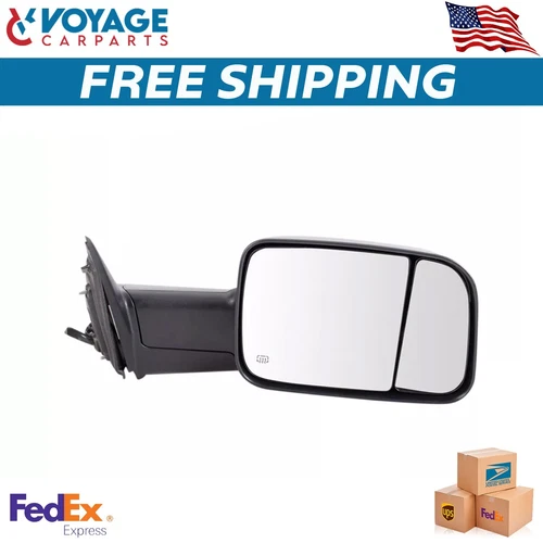 Mirror Towing Blind Spot Fits Passenger Right Side For 2019-2022 Ram 2500 3500