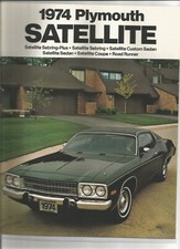 1974 Plymouth Satellite Sales Brochure W Belvedere Sebring Plus Road Runner 1974 Plymouth Satellite Sales Brochure W Belvedere Sebring Plus Road Runner