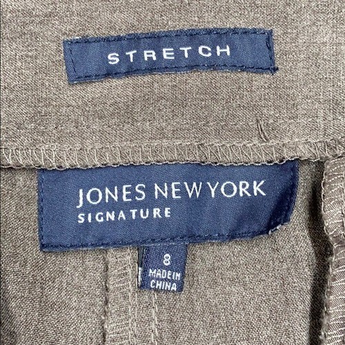 Jones New York Womens Crop Dress Pants Sz 8 Brown Flat Front - Picture 4 of 12