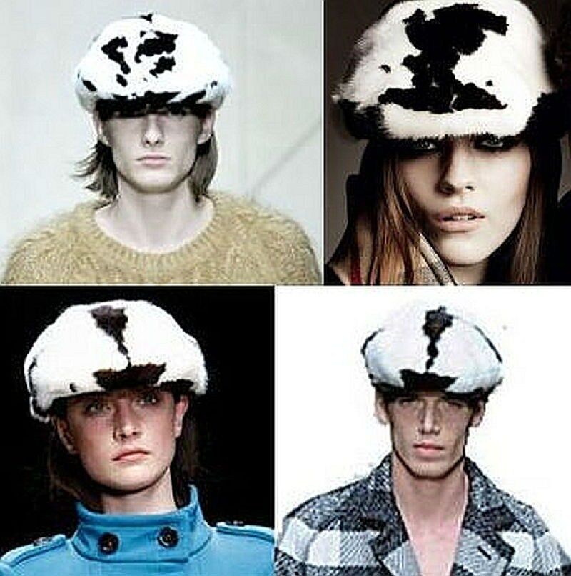 $1,695 Burberry Prorsum MINK Fur Calf Leather S Flat Cap Hat $1,695 Burberry Prorsum MINK Fur Calf Leather S Flat Cap Hat