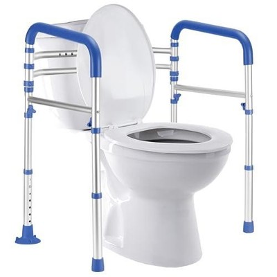 Lianjindun Toilet Safety Rails, Adjustable Toilet Frame for Elderly, Seniors, Ha