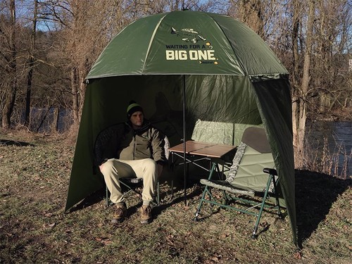 Delphin Regenschirm mit der Seitenwand BigONE CARP, 250cm - Bild 7 von 9