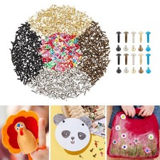 500Pcs Paper Fasteners Metal Scrapbooking Brads for Arts Crafts DIY Metal 0.45cm